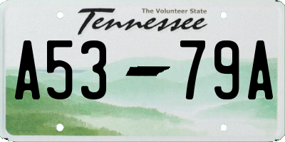 TN license plate A5379A