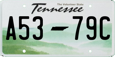 TN license plate A5379C
