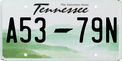 TN license plate A5379N