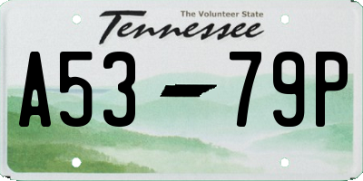 TN license plate A5379P