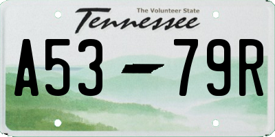 TN license plate A5379R