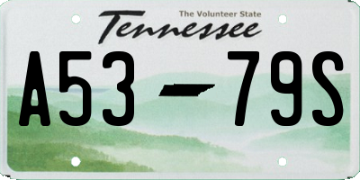 TN license plate A5379S