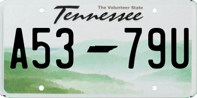 TN license plate A5379U