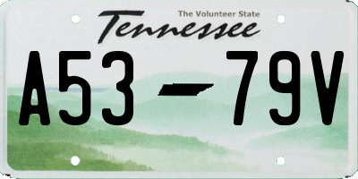 TN license plate A5379V