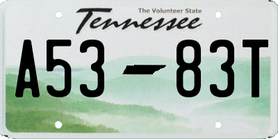 TN license plate A5383T