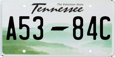 TN license plate A5384C