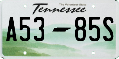 TN license plate A5385S