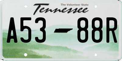 TN license plate A5388R