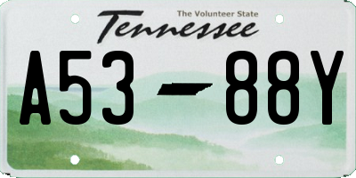 TN license plate A5388Y