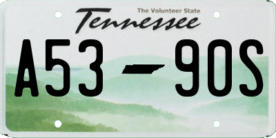 TN license plate A5390S