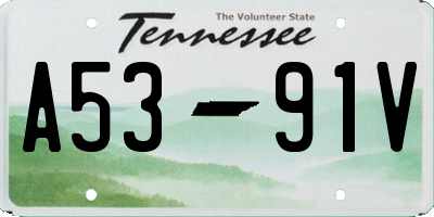 TN license plate A5391V
