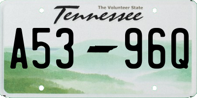 TN license plate A5396Q