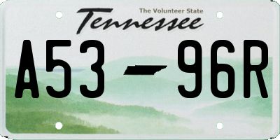 TN license plate A5396R