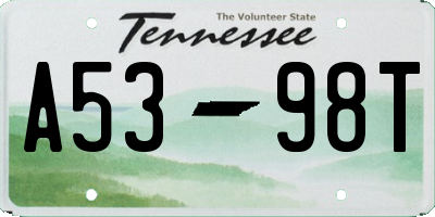 TN license plate A5398T