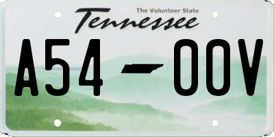 TN license plate A5400V