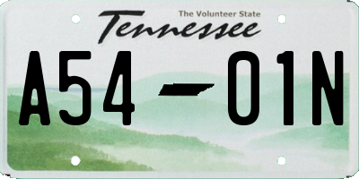 TN license plate A5401N
