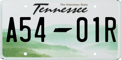 TN license plate A5401R