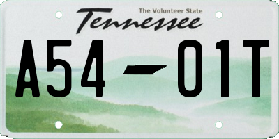 TN license plate A5401T