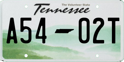 TN license plate A5402T