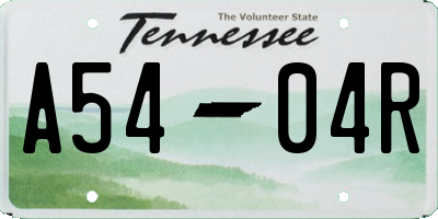 TN license plate A5404R