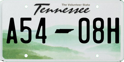 TN license plate A5408H