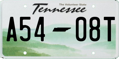TN license plate A5408T