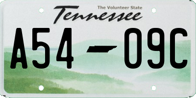 TN license plate A5409C