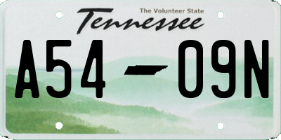 TN license plate A5409N