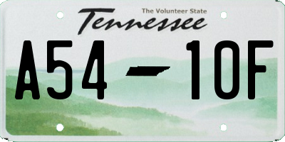 TN license plate A5410F