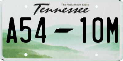 TN license plate A5410M