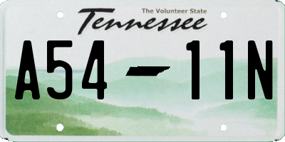 TN license plate A5411N