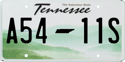 TN license plate A5411S