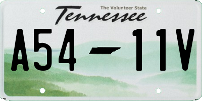 TN license plate A5411V