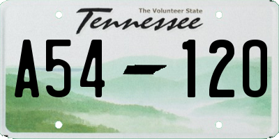 TN license plate A5412O