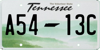 TN license plate A5413C