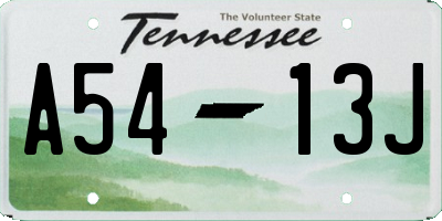 TN license plate A5413J