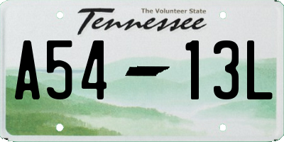 TN license plate A5413L