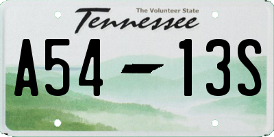 TN license plate A5413S