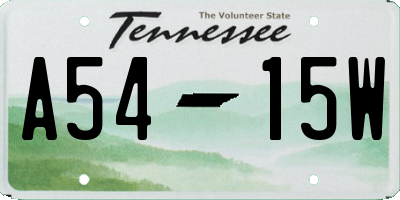 TN license plate A5415W