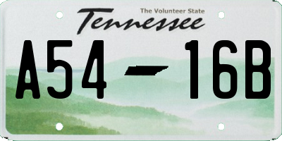 TN license plate A5416B