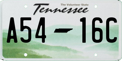 TN license plate A5416C
