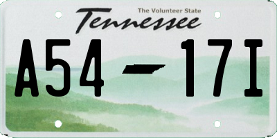 TN license plate A5417I