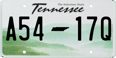 TN license plate A5417Q