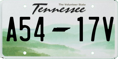 TN license plate A5417V