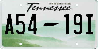 TN license plate A5419I