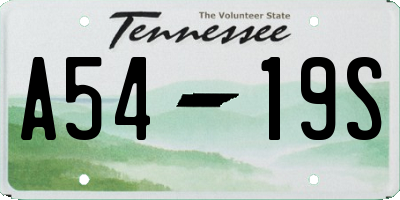 TN license plate A5419S