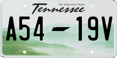 TN license plate A5419V