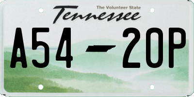 TN license plate A5420P