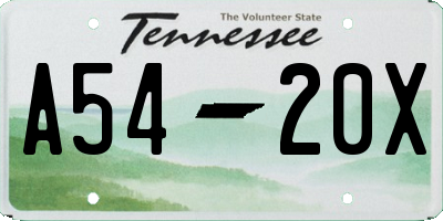 TN license plate A5420X