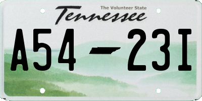 TN license plate A5423I